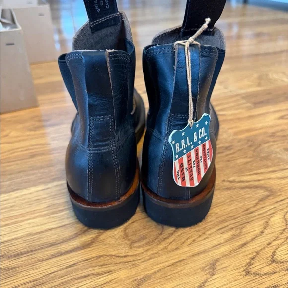 RRL Double RL Leather Congress Chelsea Boots NWT - Picture 8 of 11